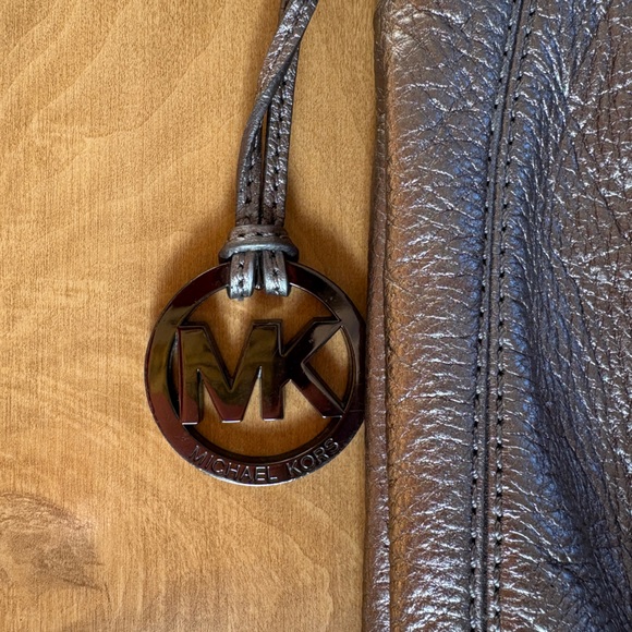 Michael Kors Metallic Gray Bag - Picture 3 of 4